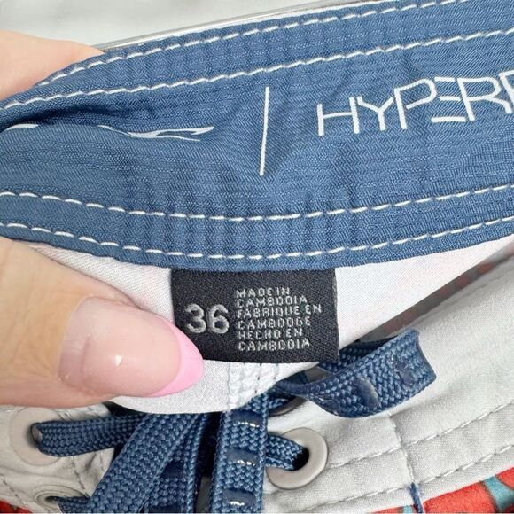 O’NEILL | Hyperfreak Blue Orange Gray Printed Swim Board Shorts Men’s Size 36 - Picture 6 of 7